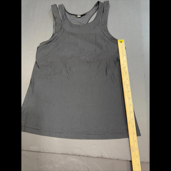 Lululemon Black Athletic Gym Sports Mesh Built in Bra Minimalist Tank Top 8 - Picture 8 of 13